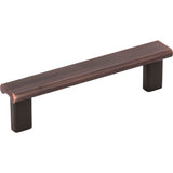 Hardware Resources - 96 mm Center-to-Center Brushed Oil Rubbed Bronze Square Park Cabinet Pull - Brushed Oil Rubbed Bronze