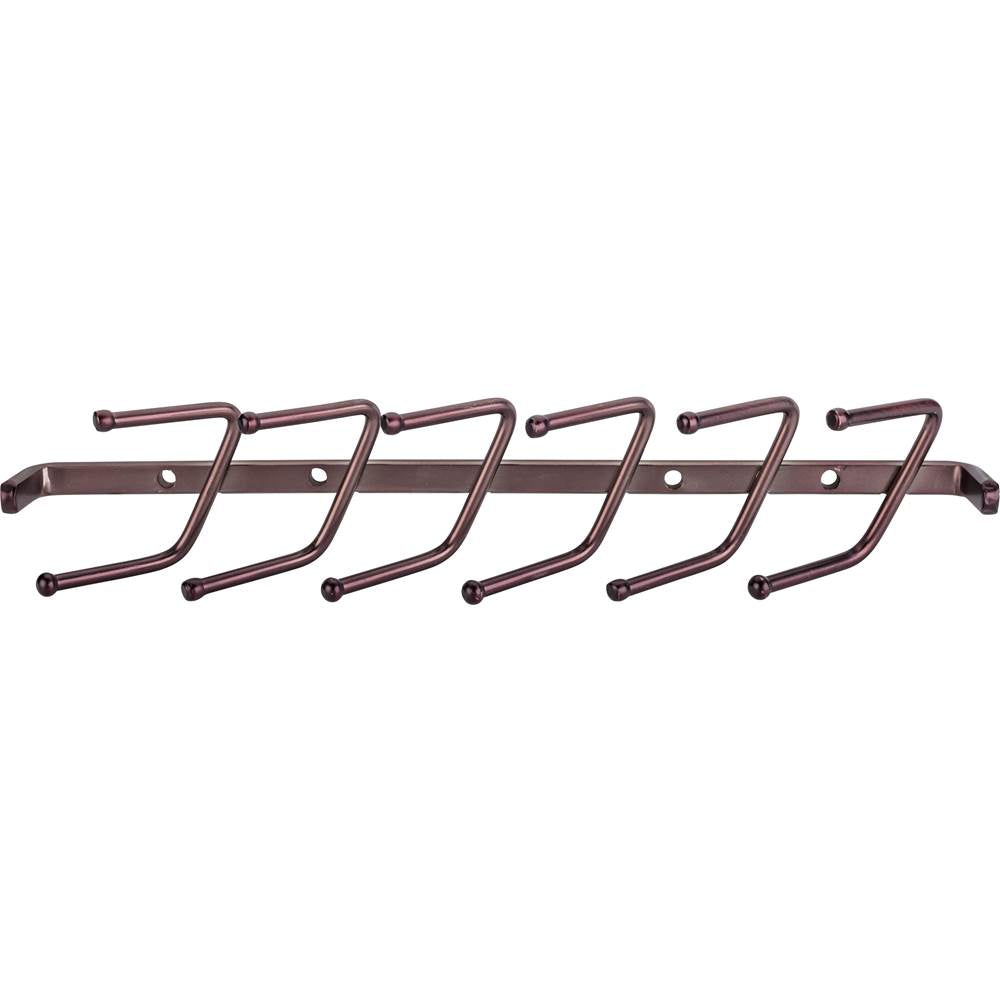 Hardware Resources - Brushed Oil Rubbed Bronze Screw-Mount Tie Rack - Brushed Oil Rubbed Bronze