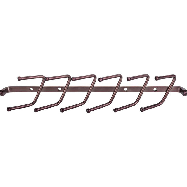 Hardware Resources - Brushed Oil Rubbed Bronze Screw-Mount Tie Rack - Brushed Oil Rubbed Bronze