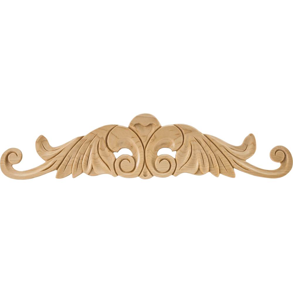 Hardware Resources - 20'' W x 1/4'' D x 4-1/2'' H Hand Carved Maple Nouveau Onlay - Unfinished