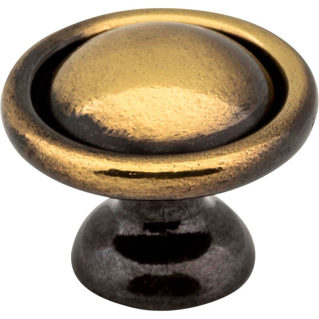 Hardware Resources - 1-3/16'' Diameter Antique Brass Kingsport Cabinet Mushroom Knob - Antique Brass