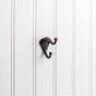 Hardware Resources - 2-5/16'' Brushed Oil Rubbed Bronze Traditional Double Prong Ball End Wall Mounted Utility Hook - Brushed Oil Rubbed Bronze