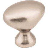 Hardware Resources - 1-1/4'' Overall Length Satin Nickel Oval Merryville Cabinet Knob - Satin Nickel