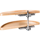 Hardware Resources - 38'' Wood Half-Moon Lazy Susan - UV Coated