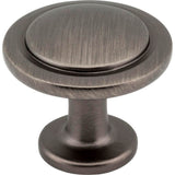Hardware Resources - 1-1/4'' Diameter Brushed Pewter Round Button Gatsby Cabinet Knob - Brushed Pewter