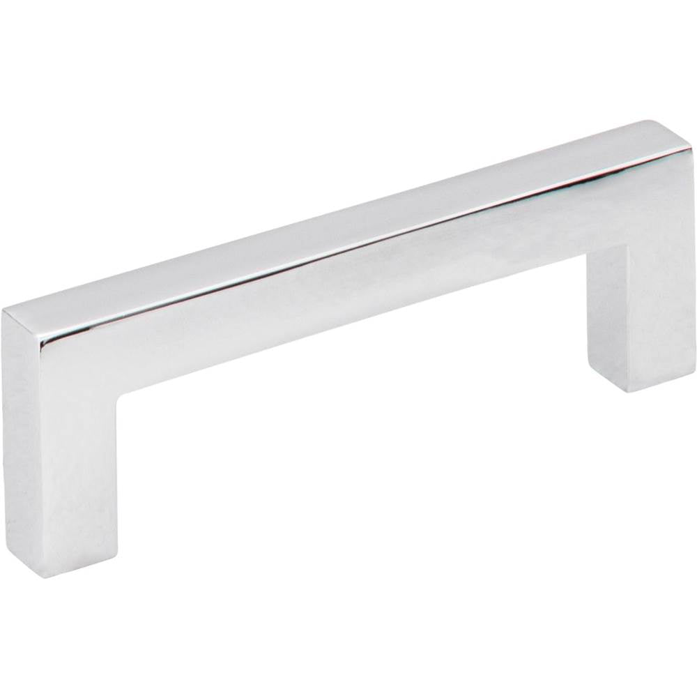 Hardware Resources - 3'' Center-to-Center Polished Chrome Square Stanton Cabinet Bar Pull - Polished Chrome