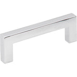 Hardware Resources - 3'' Center-to-Center Polished Chrome Square Stanton Cabinet Bar Pull - Polished Chrome