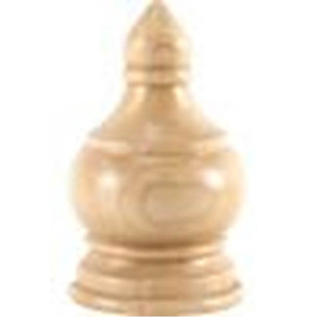 Hardware Resources - 2-3/4'' W x 1-3/8'' D x 4-1/2'' H Oak Transition Finial - Unfinished