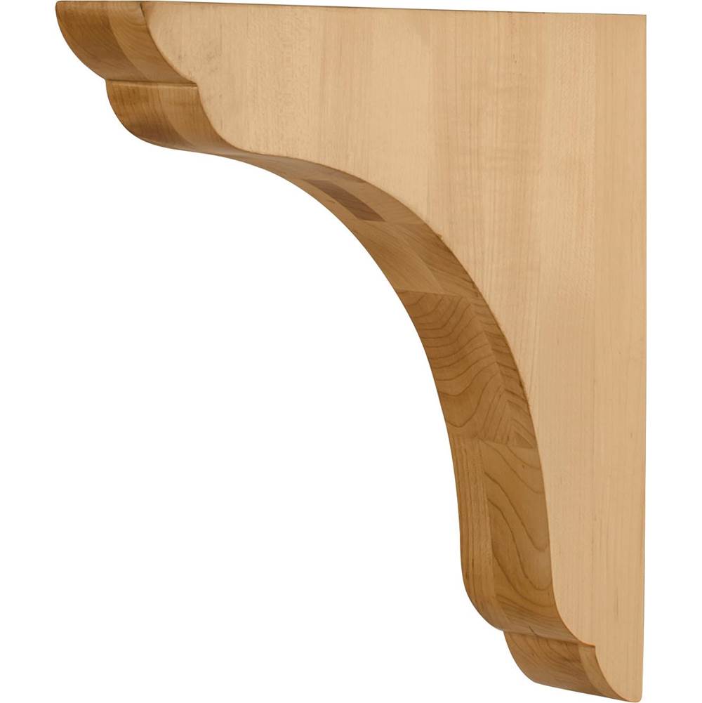 Hardware Resources - 1-3/4'' W x 10'' D x 10-1/16'' H White Birch Scalloped End Corbel - Unfinished