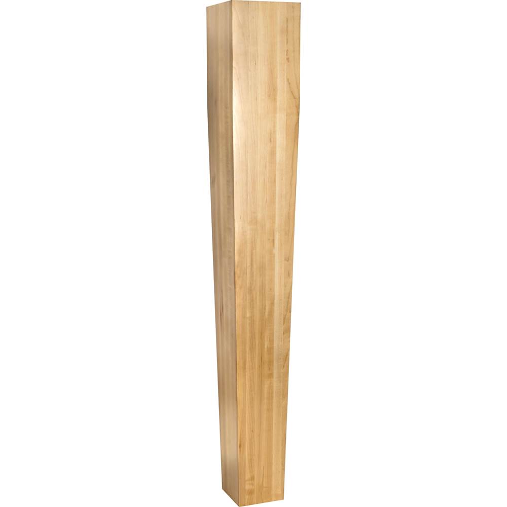 Hardware Resources - 5'' W x 5'' D x 35-1/2'' H Oak Square Tapered Post - Unfinished