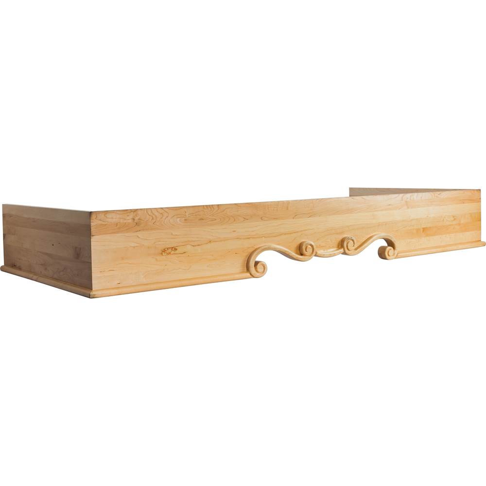 Hardware Resources - 73'' W x 30-1/2'' D x 9-13/16'' H Maple Mantel Range Hood - Unfinished