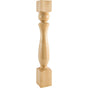 Hardware Resources - 5'' W x 5'' D x 35-1/2'' H Alder Sphere Turned Post - Unfinished