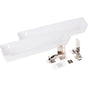 Hardware Resources - 14'' Plastic Tip-Out Tray Kit for Sink Front - White