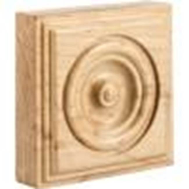 Hardware Resources - 3'' W x 7/8'' D x 3'' H Hard Maple Traditional Rosette - Unfinished