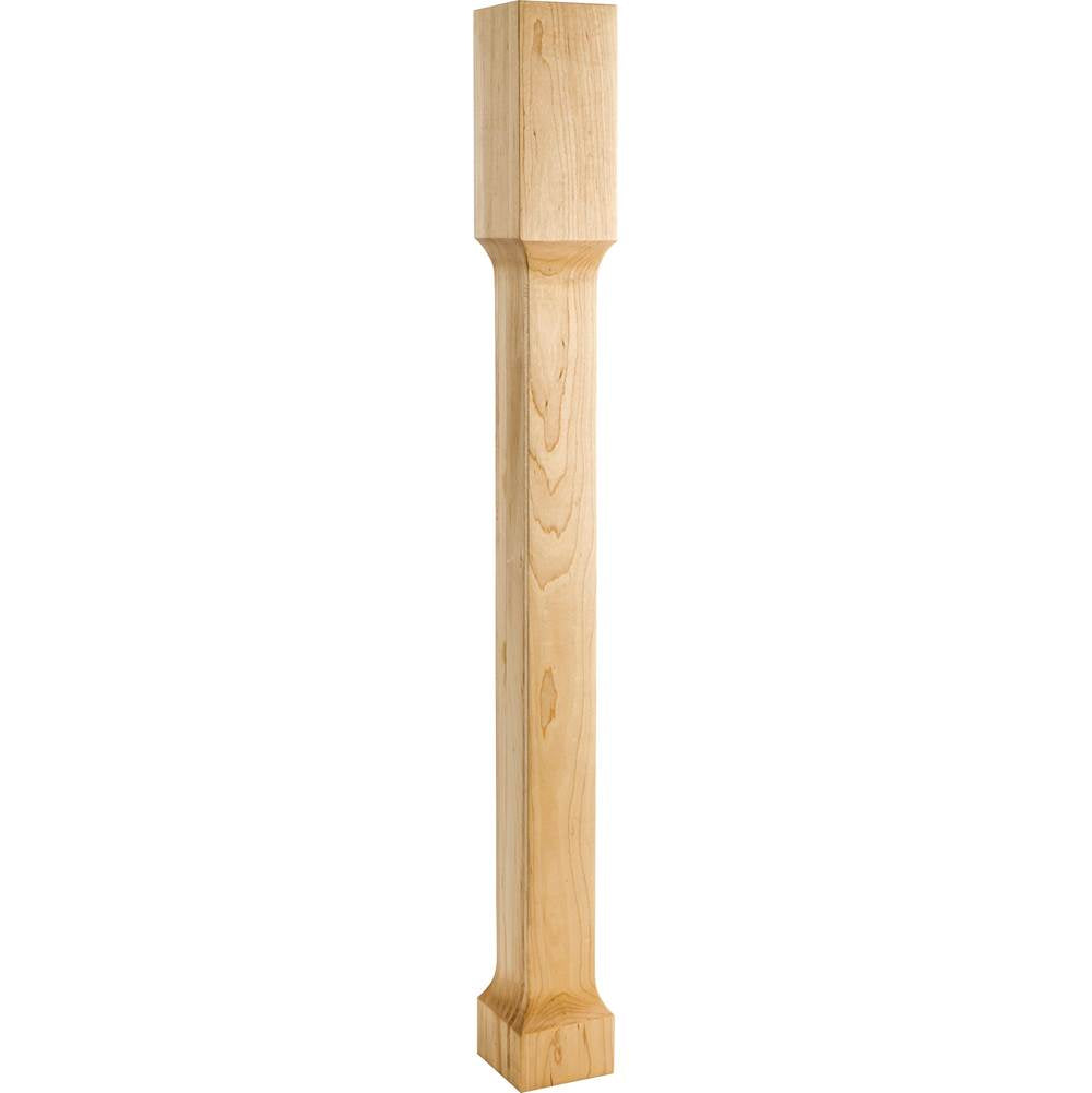 Hardware Resources - 3-1/2'' W x 3-1/2'' D x 35-1/2'' H Alder Square Recessed Post - Unfinished