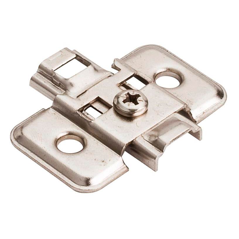 Hardware Resources - Standard Duty 0 mm Cam Adjustable Steel Plate for 500 Series Euro Hinges - Polished Nickel