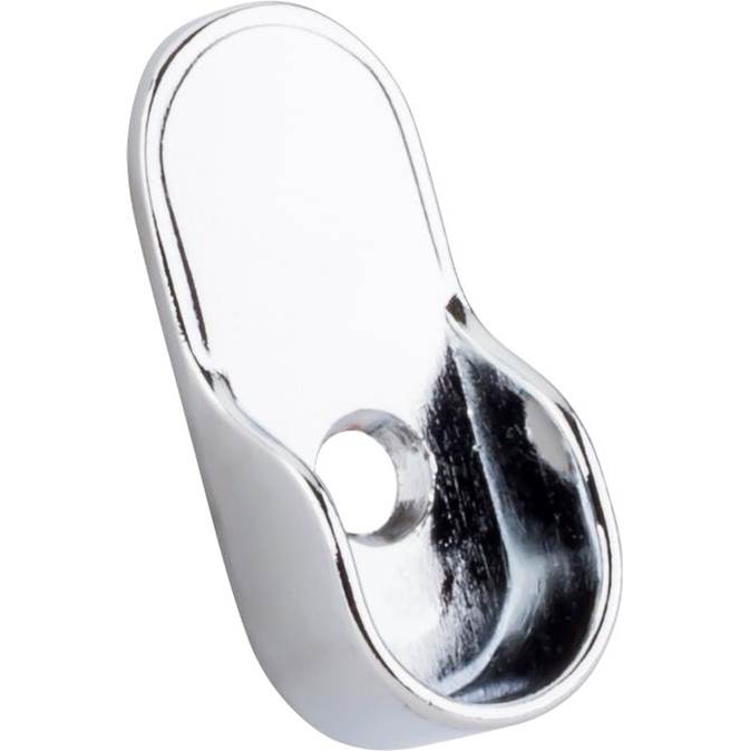 Hardware Resources - Chrome Knock-In Mounting Bracket for Oval Closet Rods - Chrome