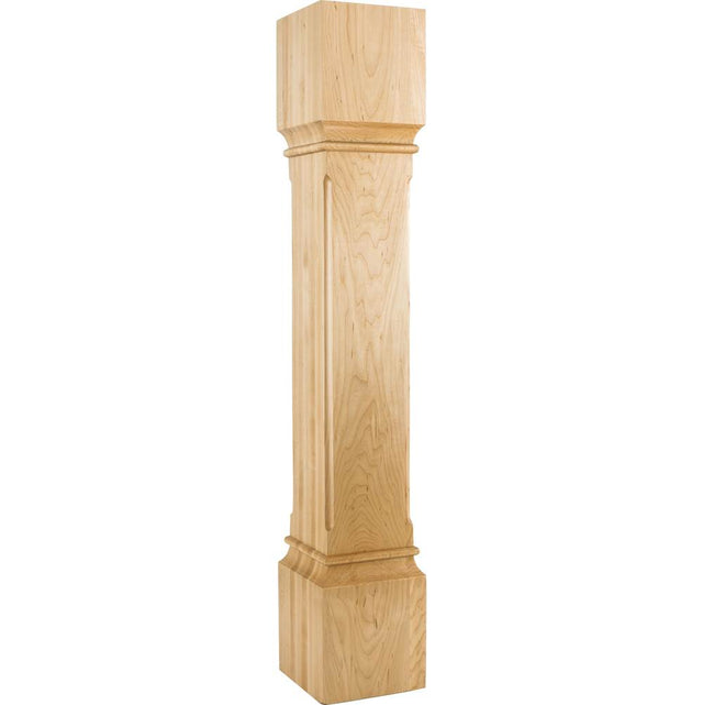 Hardware Resources - 6'' W x 6'' D x 35-1/2'' H Alder Fluted Edge Post - Unfinished