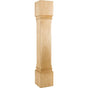 Hardware Resources - 6'' W x 6'' D x 35-1/2'' H Alder Fluted Edge Post - Unfinished