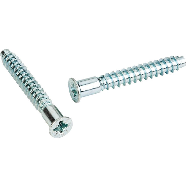Hardware Resources - 7 mm x 50 mm Zinc Finish Flat Head Pozi Confirmat Screw - Bag of 500 - Zinc