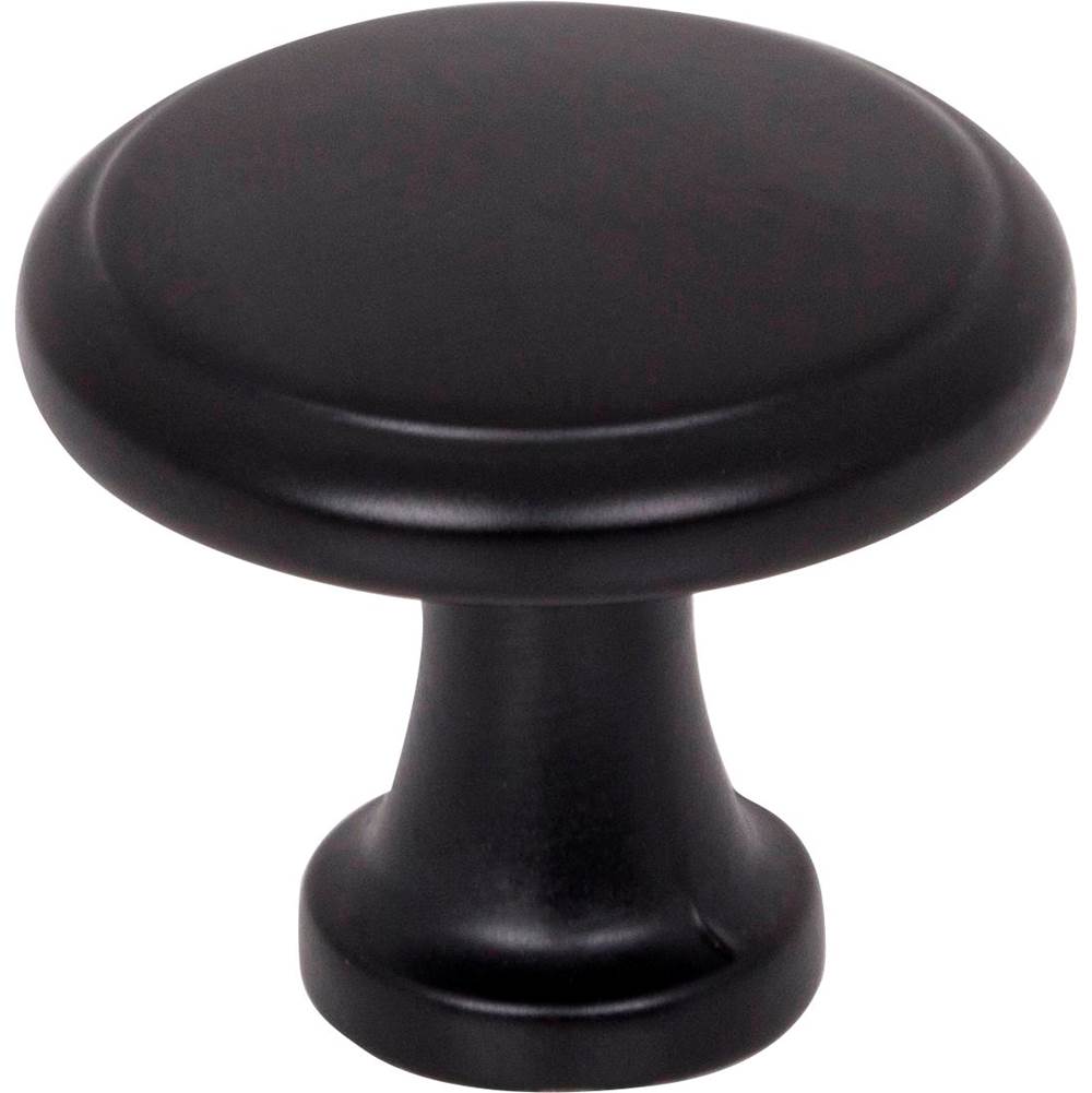 Hardware Resources - 1-3/16'' Diameter Matte Black Kenner Cabinet Mushroom Knob - Matte Black