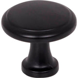 Hardware Resources - 1-3/16'' Diameter Matte Black Kenner Cabinet Mushroom Knob - Matte Black