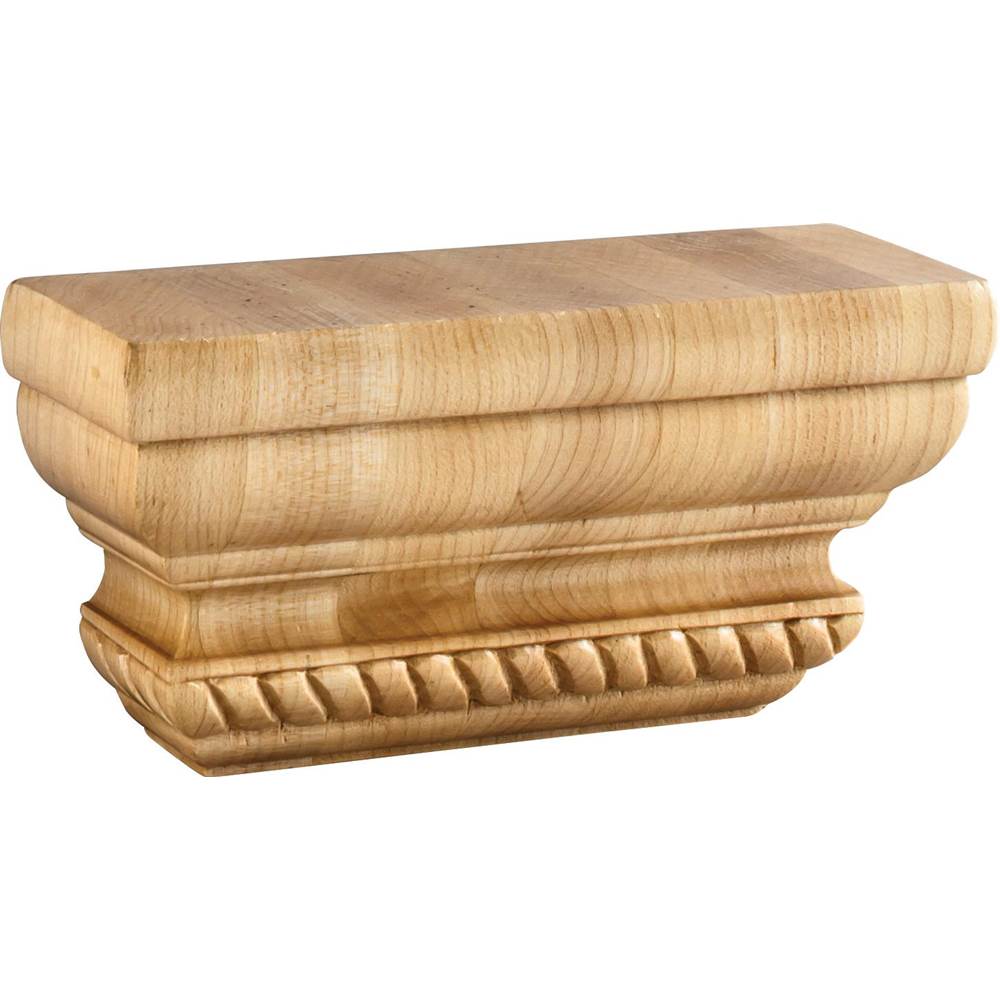 Hardware Resources - 6'' W x 2'' D x 3'' H Cherry Rope Pilaster Capital - Unfinished