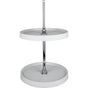 Hardware Resources - 24'' Round Two-Shelf Plastic Lazy Susan Set with Chrome Hubs - White