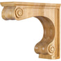 Hardware Resources - 2-11/16'' W x 8'' D x 7'' H Rubberwood Range Hood Corbel - Unfinished