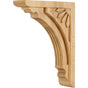 Hardware Resources - 2'' W x 7-5/8'' D x 10'' H Maple Art Deco Corbel - Unfinished