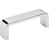 Hardware Resources - 3'' Center-to-Center Polished Chrome Square Asher Cabinet Pull - Polished Chrome
