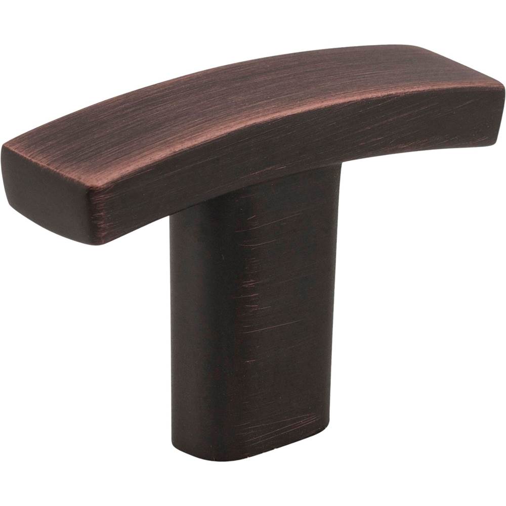 Hardware Resources - 1-1/2'' Overall Length Brushed Oil Rubbed Bronze Square Thatcher Cabinet ''T'' Knob - Brushed Oil Rubbed Bronze