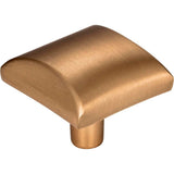 Hardware Resources - 1-1/8'' Overall Length Satin Bronze Square Glendale Cabinet Knob - Satin Bronze