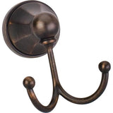 Hardware Resources - Newbury Brushed Oil Rubbed Bronze Double Robe Hook - Retail Packaged - Brushed Oil Rubbed Bronze