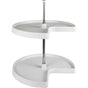 Hardware Resources - 28'' Kidney Two-Shelf Plastic Lazy Susan Set - White