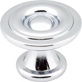 Hardware Resources - 1-3/16'' Diameter Polished Chrome Button Syracuse Cabinet Knob - Polished Chrome