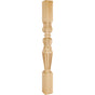 Hardware Resources - 3-3/4'' W x 3-3/4'' D x 42'' H Cherry Fluted Acanthus Post - Unfinished