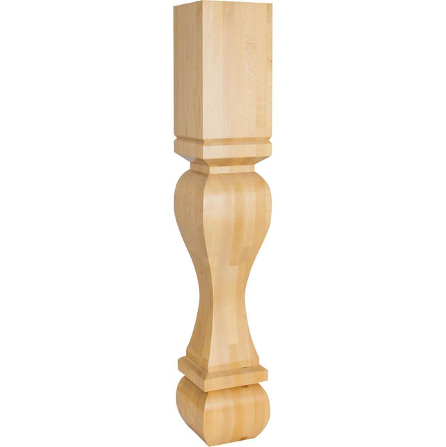Hardware Resources - 6'' W x 6'' D x 35-1/2'' H Cherry Footed Square Post - Unfinished