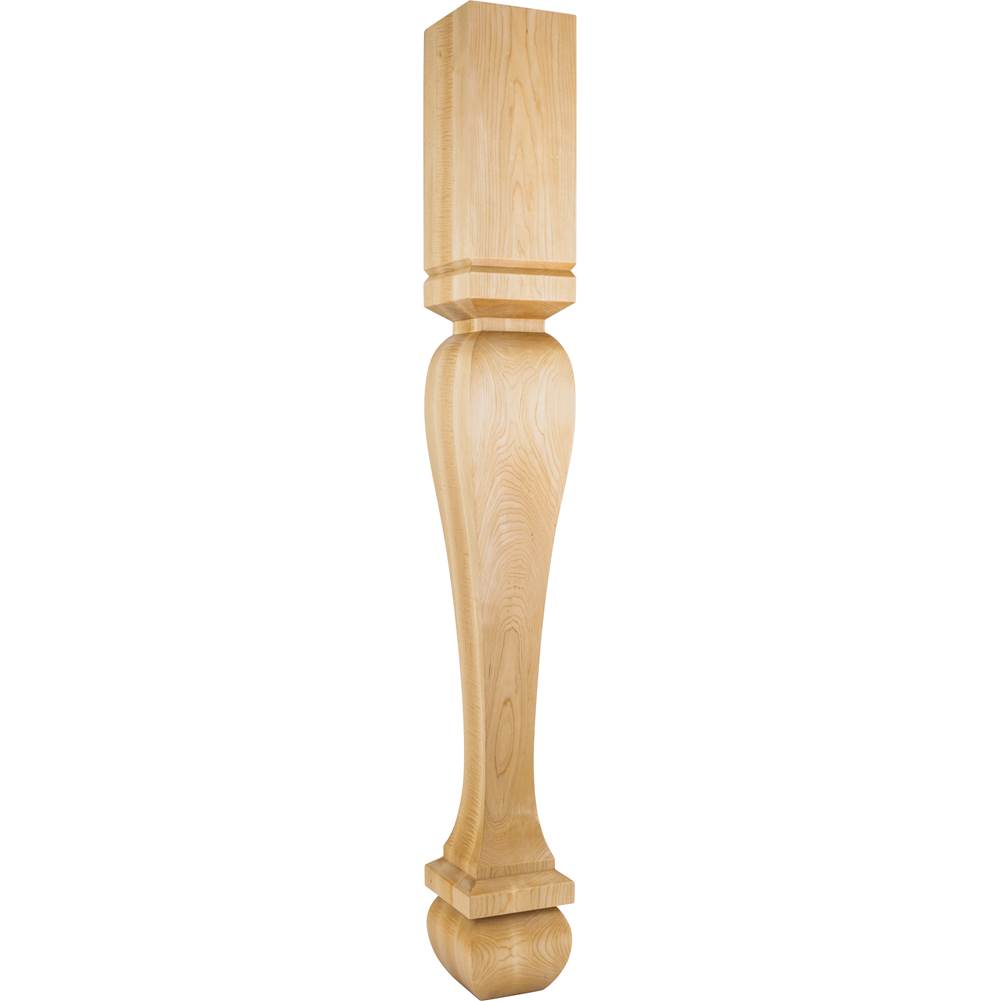Hardware Resources - 5'' W x 5'' D x 42'' H Hard Maple Footed Square Post - Unfinished