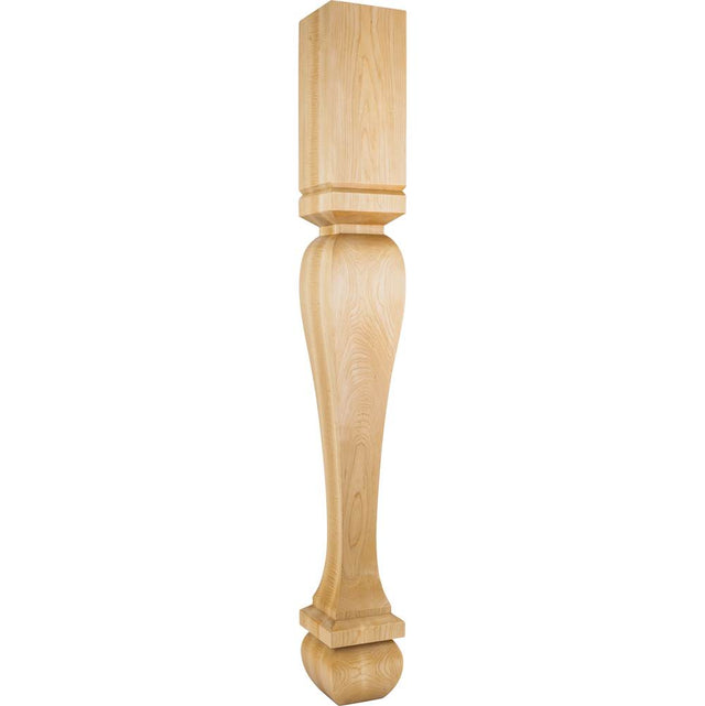 Hardware Resources - 5'' W x 5'' D x 42'' H Alder Footed Square Post - Unfinished