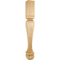 Hardware Resources - 5'' W x 5'' D x 42'' H White Birch Footed Square Post - Unfinished