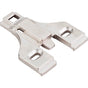 Hardware Resources - Heavy Duty 0 mm Non-Cam Adj Zinc Die Cast Plate without Screws for 500 Series Euro Hinges - Polished Nickel