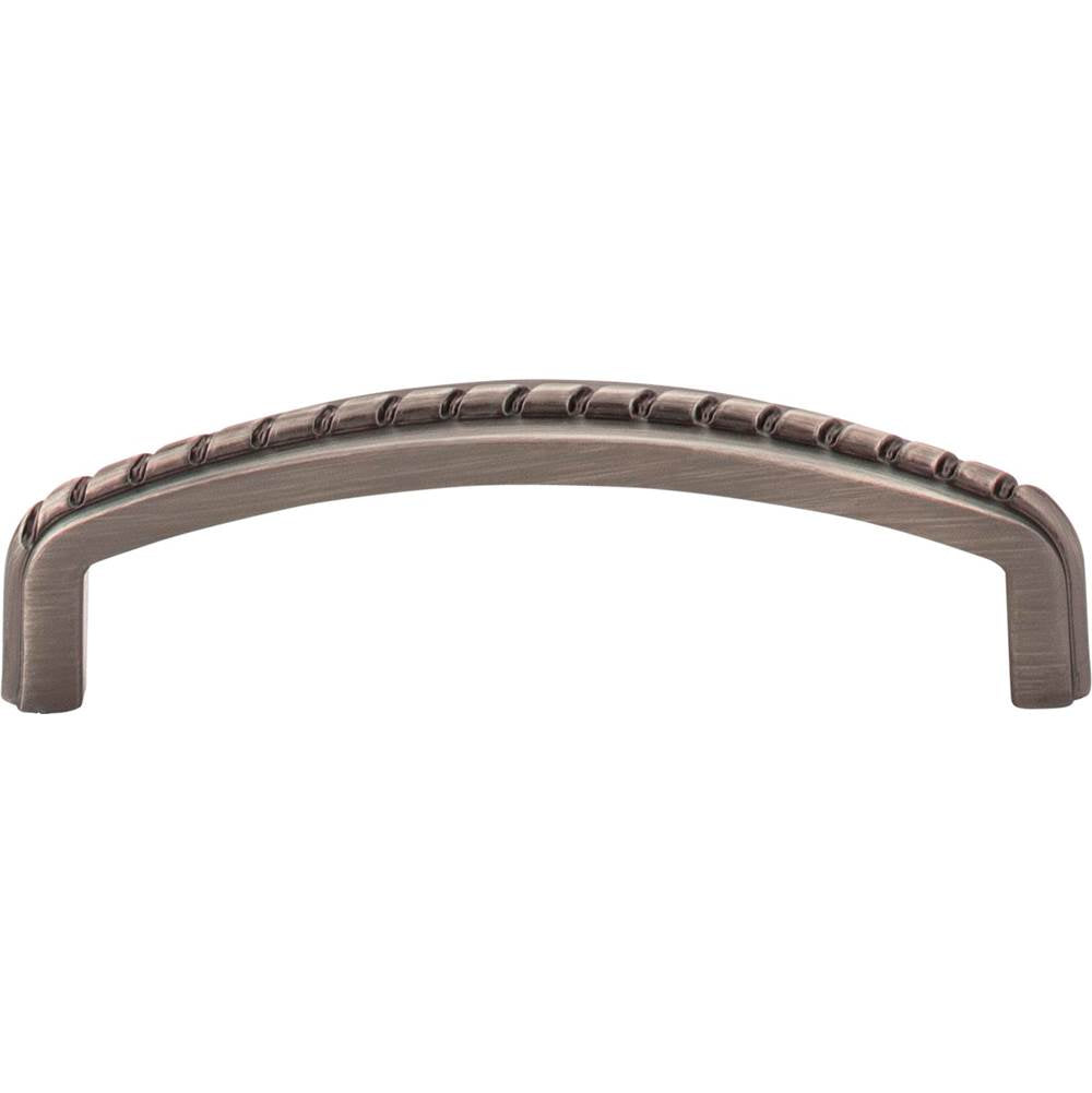 96 mm Center-to-Center Brushed Pewter Rope Detailed Cypress Cabinet Pull