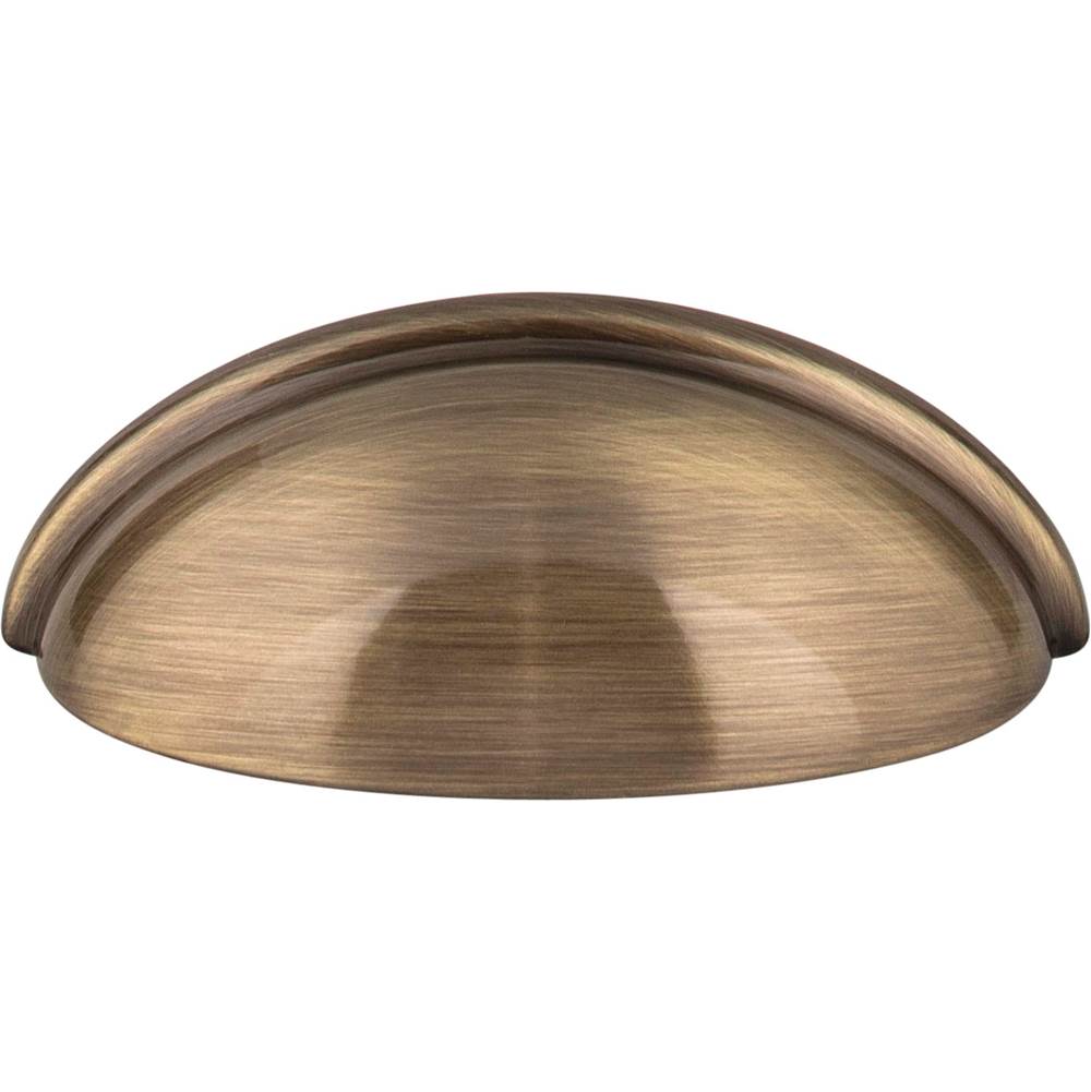 3'' Center-to-Center Brushed Antique Brass Florence Cabinet Cup Pull