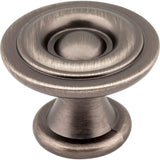 Hardware Resources - 1-3/16'' Diameter Brushed Pewter Button Syracuse Cabinet Knob - Brushed Pewter