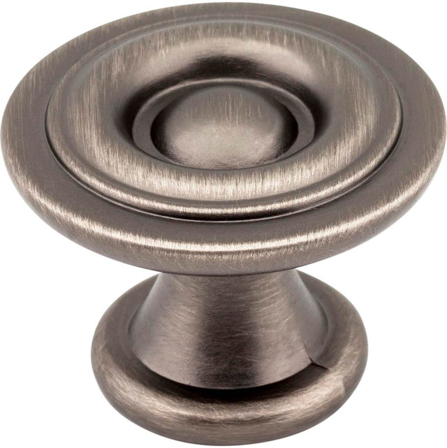 Hardware Resources - 1-3/16'' Diameter Brushed Pewter Button Syracuse Cabinet Knob - Brushed Pewter