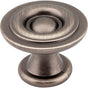 Hardware Resources - 1-3/16'' Diameter Brushed Pewter Button Syracuse Cabinet Knob - Brushed Pewter