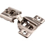 Hardware Resources - 105 degree 1/2'' Overlay Standard Duty Self-close Compact Hinge without Dowels - Retail Pack - Polished Nickel