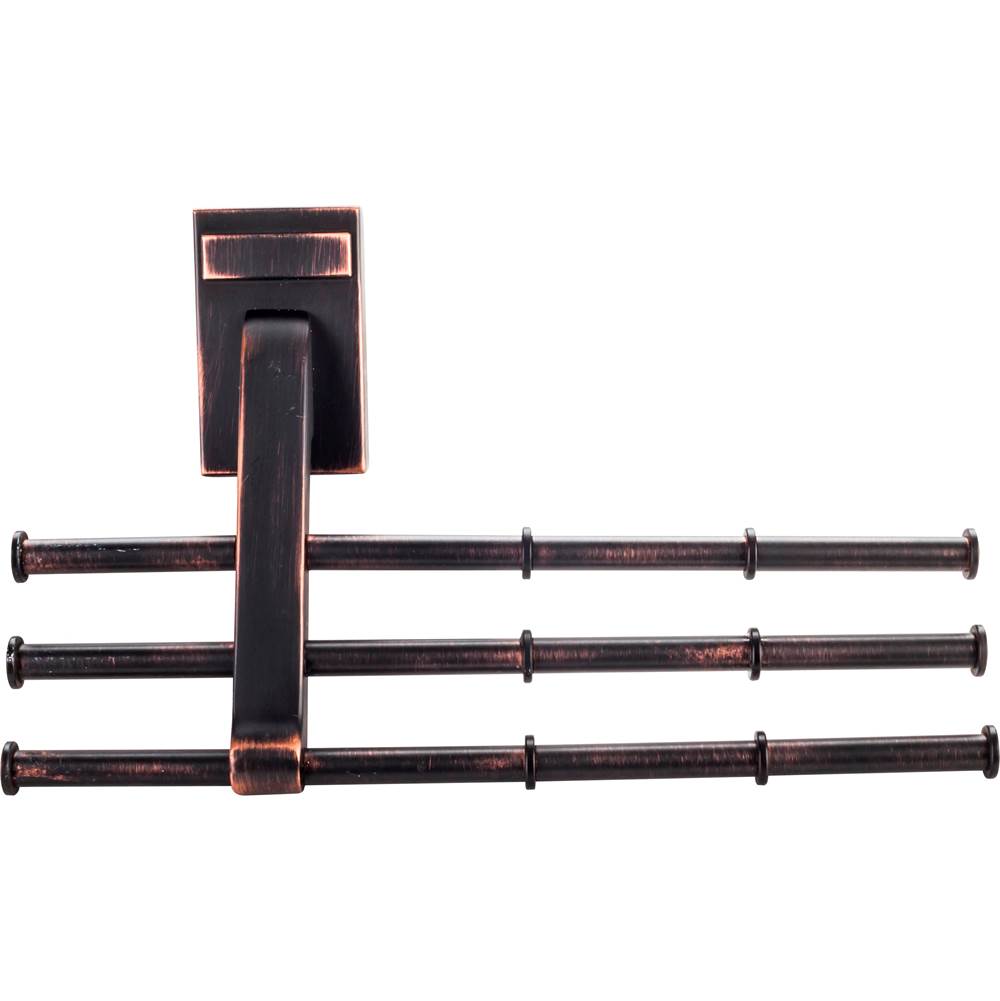 Hardware Resources - Brushed Oil Rubbed Bronze Tri-Level Hook Tie Organizer - Brushed Oil Rubbed Bronze