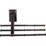 Hardware Resources - Brushed Oil Rubbed Bronze Tri-Level Hook Tie Organizer - Brushed Oil Rubbed Bronze